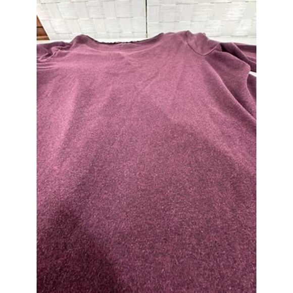 "SUNDAY" Purple Henley Button Shirt Velvet Trim SZ 2X Dark Romance Comfy Cozy - Picture 8 of 8